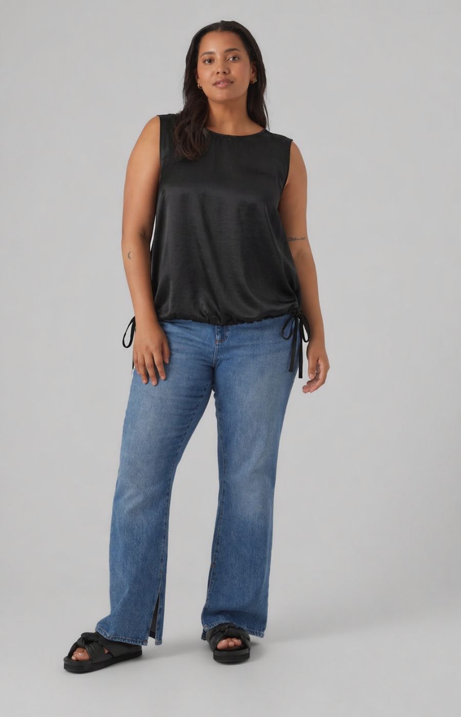 Vero Moda Curve Mira Top in Black 