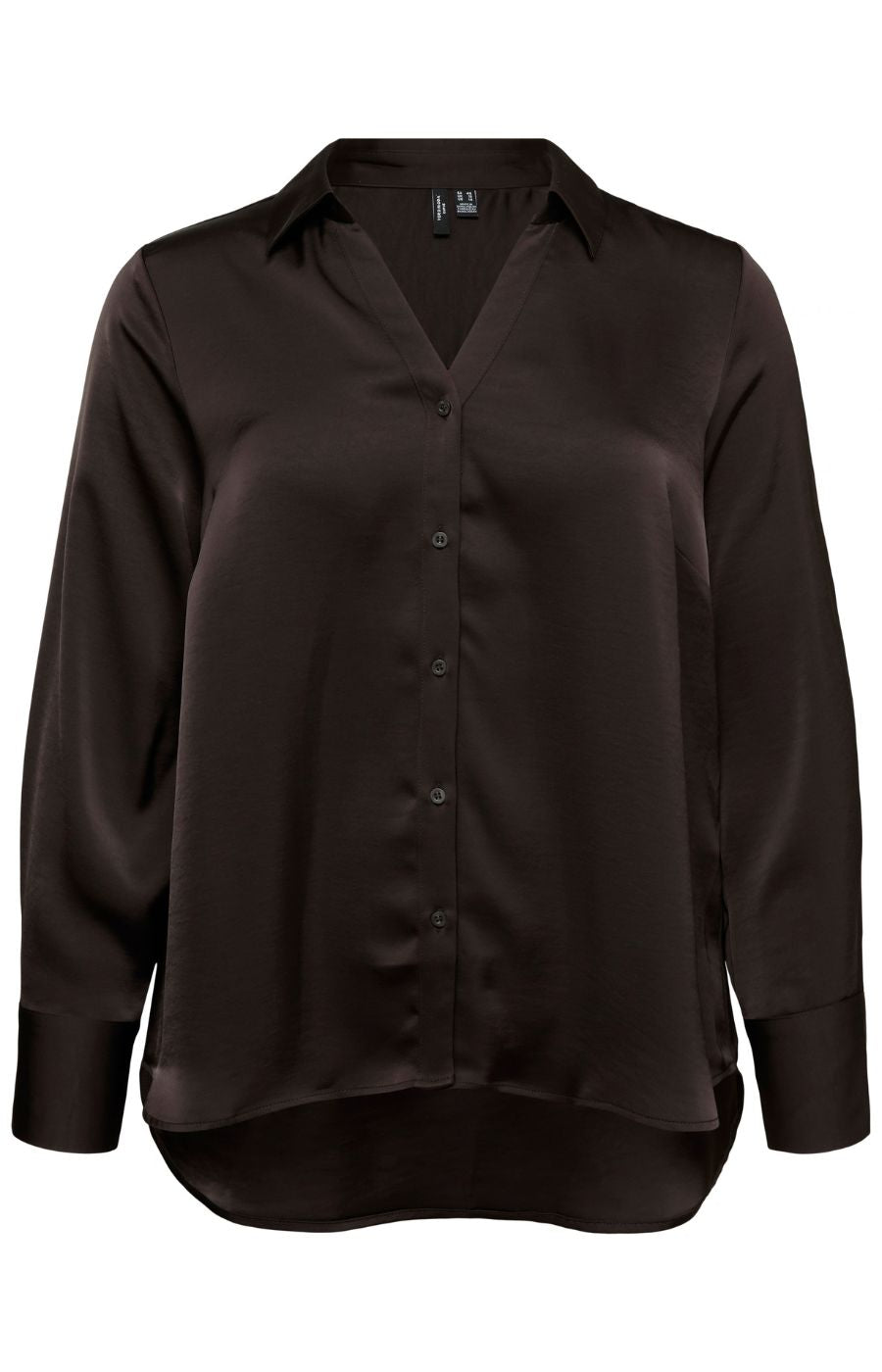 Vero Moda Curve Miro Shirt in Chocolate Torte 