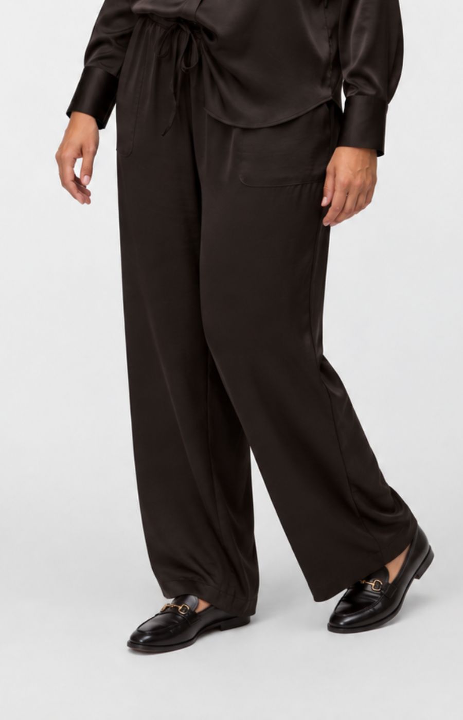Vero Moda Curve Miro Trousers in Chocolate Torte 