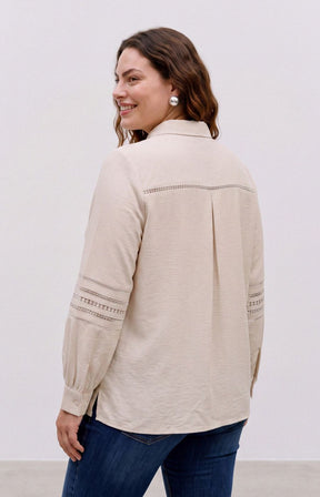 Vero Moda Curve Musla Shirt in Birch 