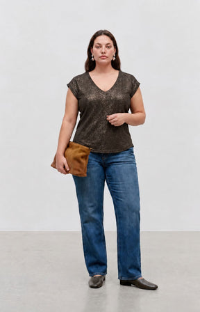 Vero Moda Curve Nelena Top in Chocolate 