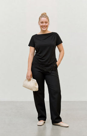 Vero Moda Curve Nelli Top in Black 
