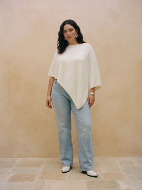 Vero Moda Curve Nicole Cape in Cream 