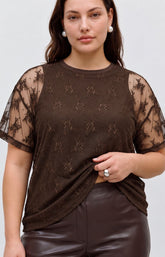 Vero Moda Curve Nikita Top in Chocolate 