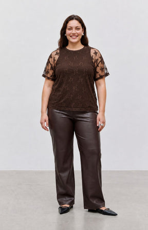 Vero Moda Curve Nikita Top in Chocolate 
