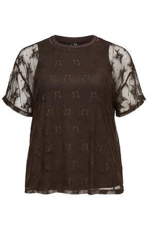 Vero Moda Curve Nikita Top in Chocolate 