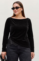 Vero Moda Curve Rikke Top in Black 