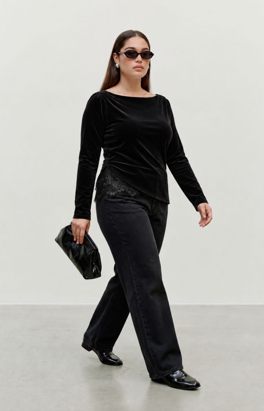 Vero Moda Curve Rikke Top in Black