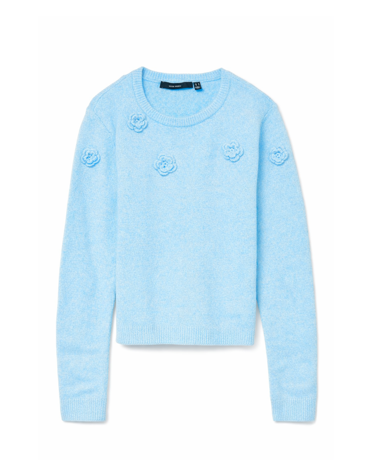 Vero Moda Curve Rose Knit Jumper in Blue