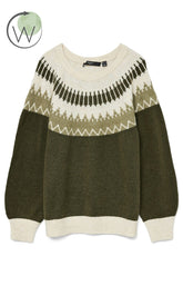 Vero Moda Curve Simone Knit Jumper in Green