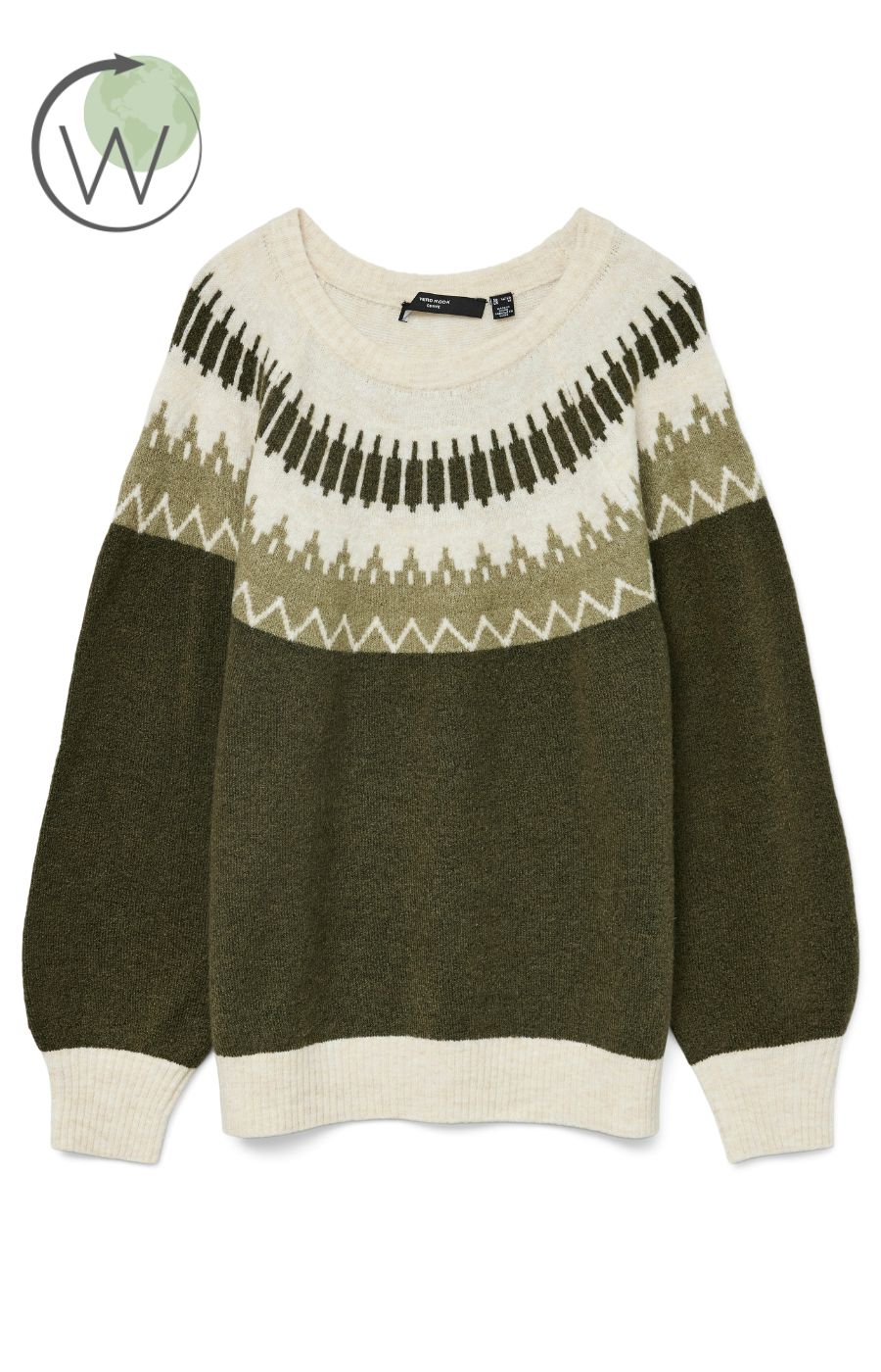 Vero Moda Curve Simone Knit Jumper in Green