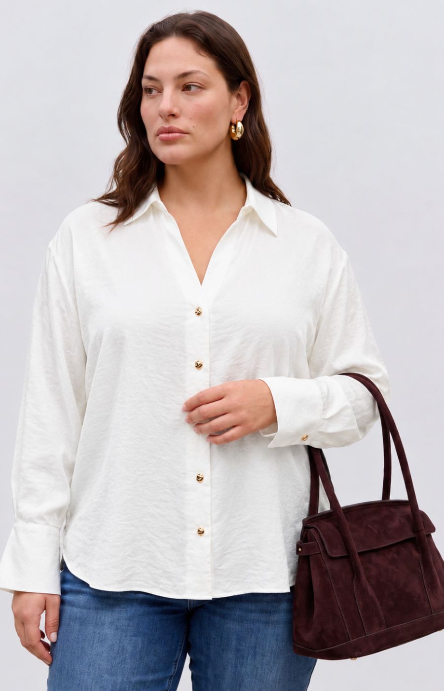 Vero Moda Curve Sommer Shirt in White 