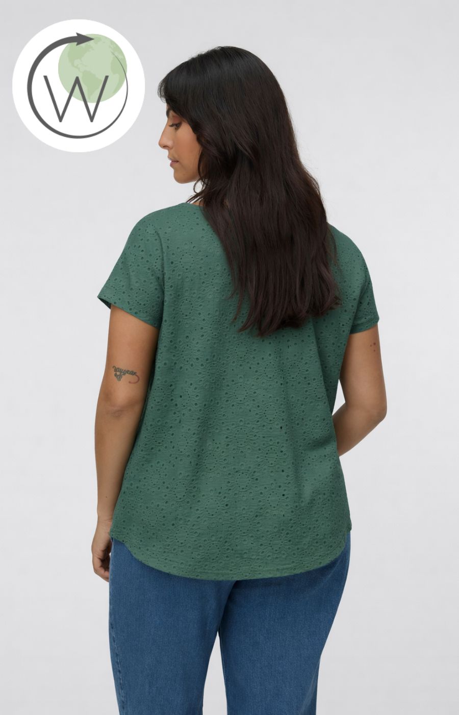 Vero Moda Curve Tassa Top in Khaki 