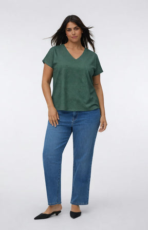 Vero Moda Curve Tassa Top in Khaki
