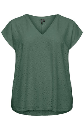 Vero Moda Curve Tassa Top in Khaki 