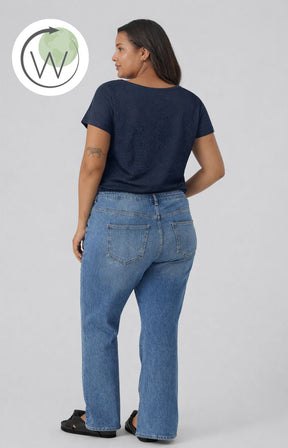 Vero Moda Curve Tassa Top in Navy 