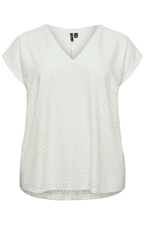 Vero Moda Curve Tassa Top in White
 
