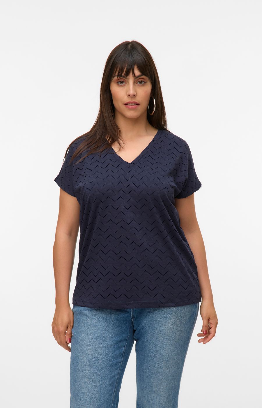 Vero Moda Curve Thas Top in Navy