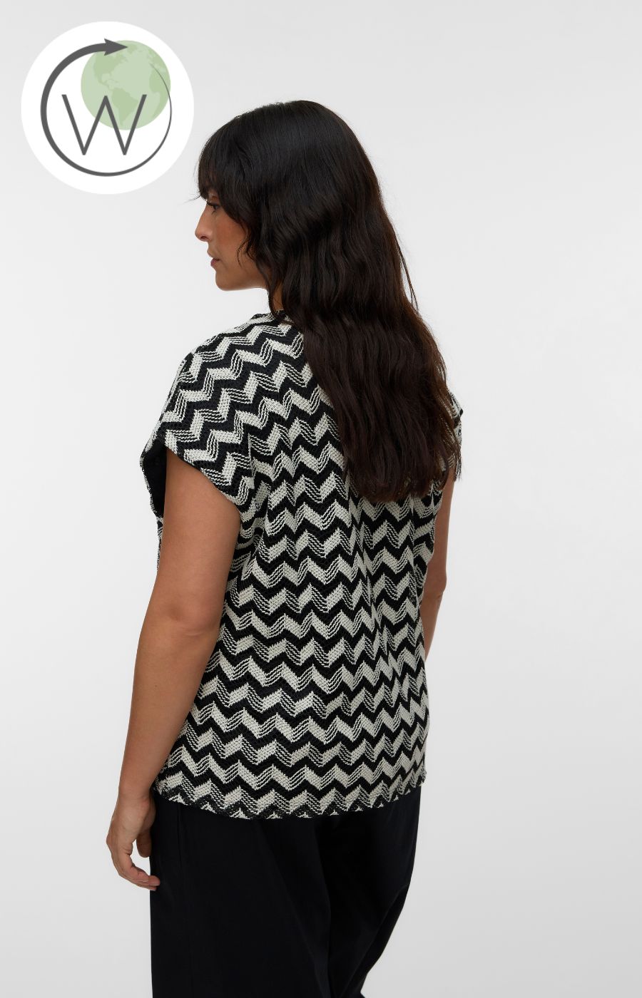 Vero Moda Curve Tikka Top in Black  