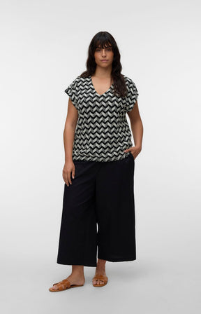 Vero Moda Curve Tikka Top in Black  
