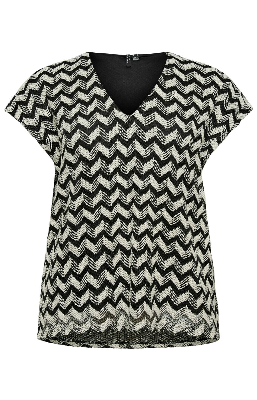 Vero Moda Curve Tikka Top in Black   