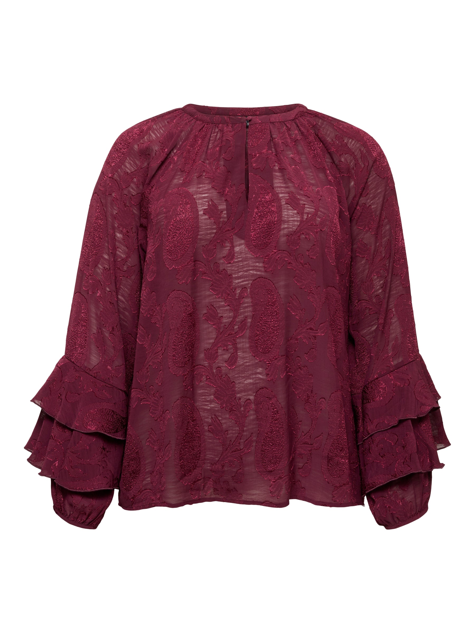 Vero Moda Curve Tilly Blouse in Wine 