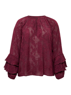 Vero Moda Curve Tilly Blouse in Wine 