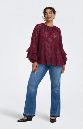 Vero Moda Curve Tilly Blouse in Wine 
