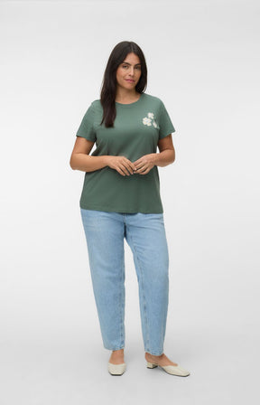 Vero Moda Curve Vanja T-Shirt in Khaki 