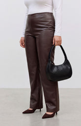 Vero Moda Curve Verona Trousers in Brown 