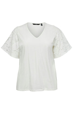 Vero Moda Curve Villa T-Shirt in White
