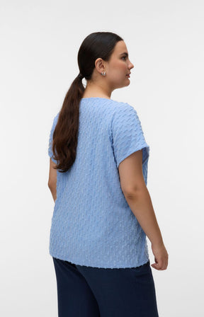 Vero Moda Curve Vinia Blouse in Blue 