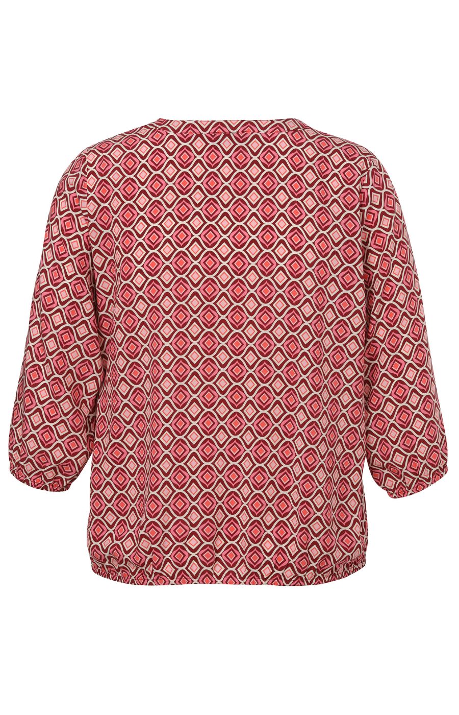 Via Appia Due Blouse in Geometric Wine
