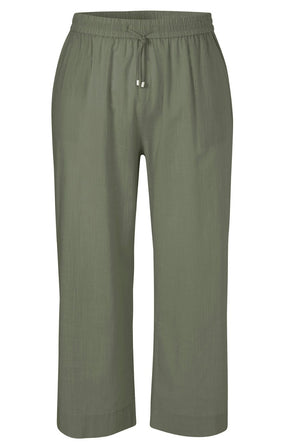 Via Appia Due Cotton Trousers in Khaki 