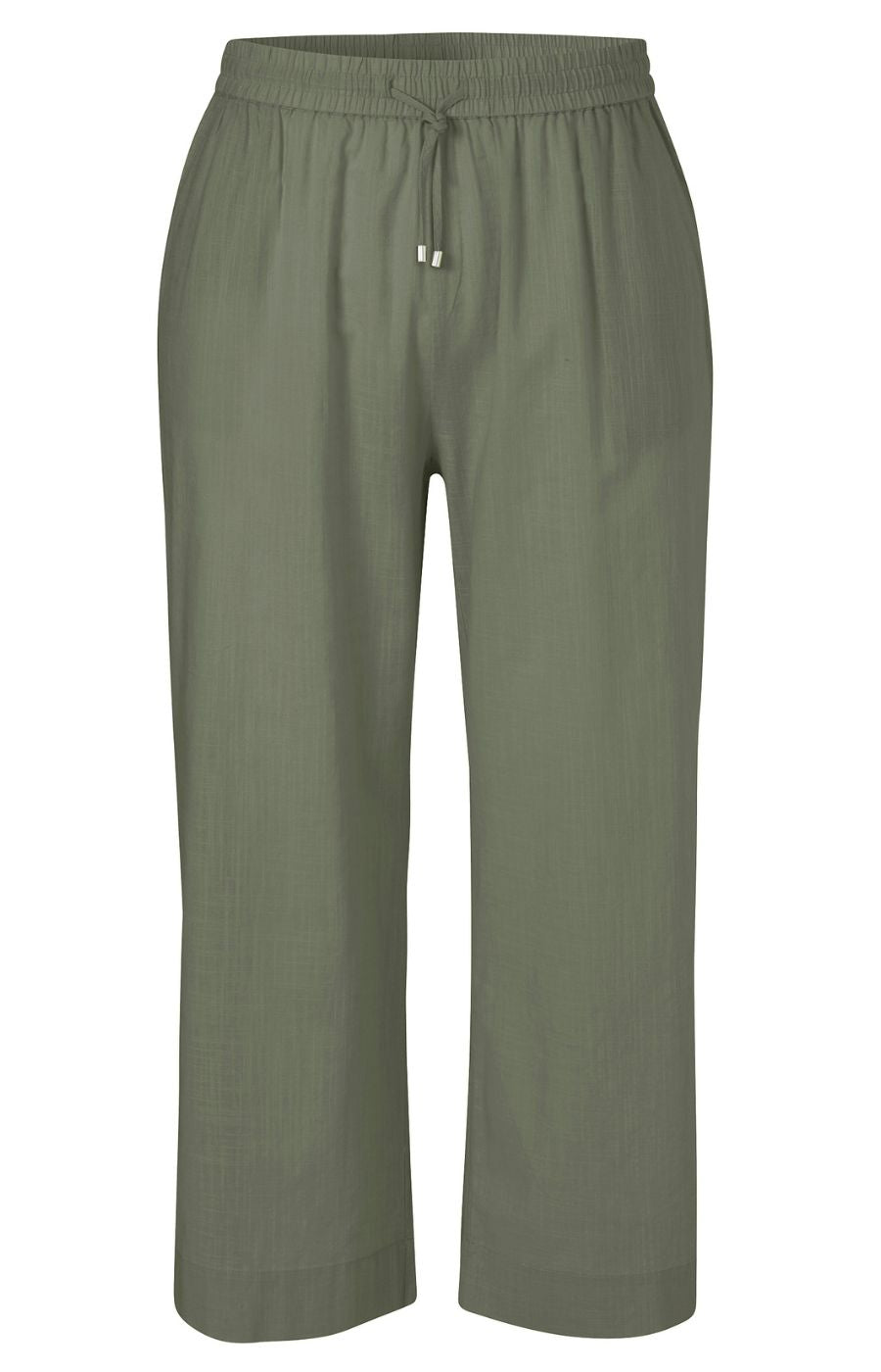Via Appia Due Cotton Trousers in Khaki 