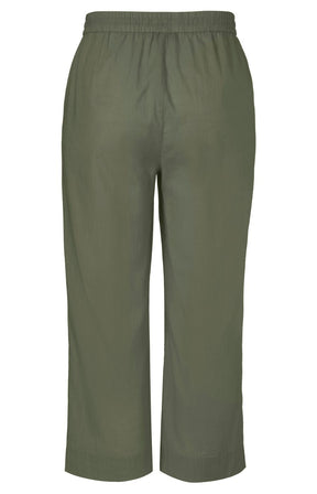 Via Appia Due Cotton Trousers in Khaki 