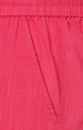 Via Appia Due Cotton Trousers in Pink 