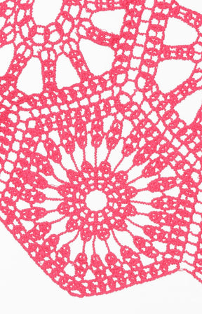 Via Appia Due Crochet Top in Pink  