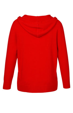 Via Appia Due Hooded Cardigan in Red