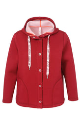 Via Appia Due Hooded Jacket in Wine