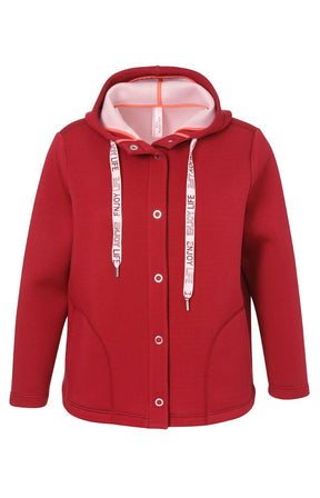 Via Appia Due Hooded Jacket in Wine