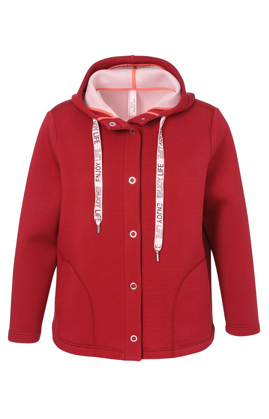 Via Appia Due Hooded Jacket in Wine