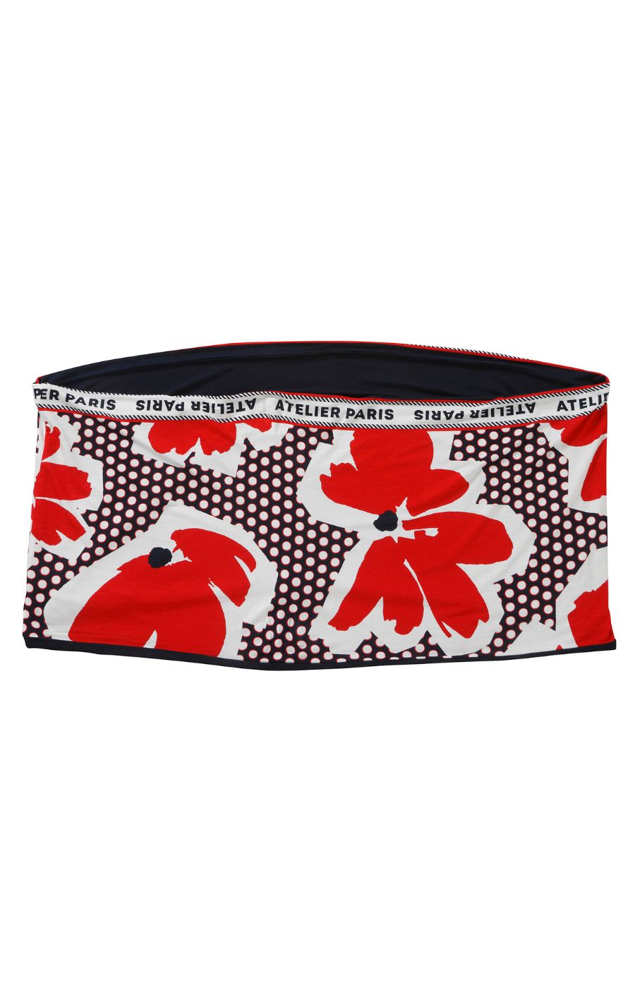 Via Appia Due Loop Scarf in Navy and Red