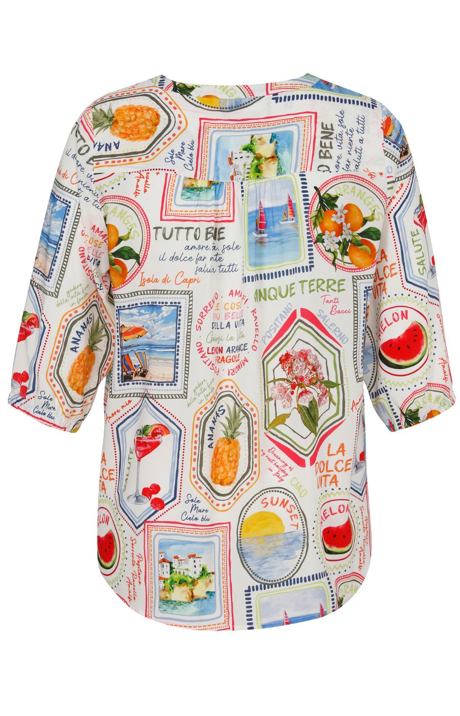 Via Appia Due Motif Tunic in White 