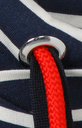 Via Appia Due Striped Sweater in Navy