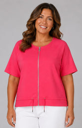 Via Appia Due Zip Jacket in Pink