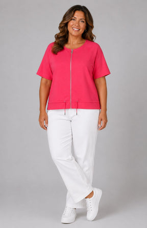 Via Appia Due Zip Jacket in Pink 