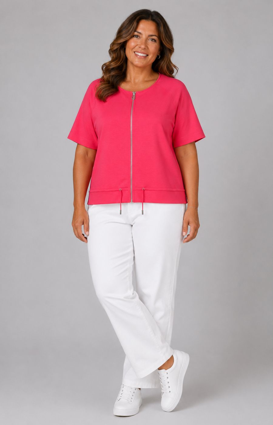 Via Appia Due Zip Jacket in Pink 
