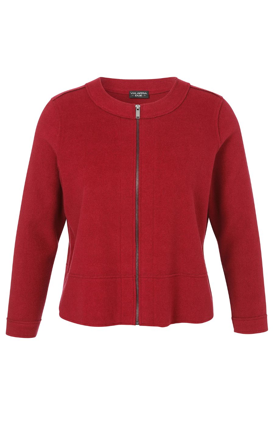 Via Appia Due Zip Jacket in Wine