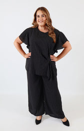 Victoria Pinstripe Co-ord in Black 